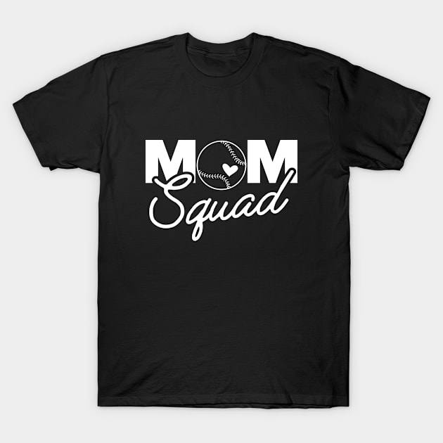 Softball / Baseball mom squad T-Shirt by KC Happy Shop